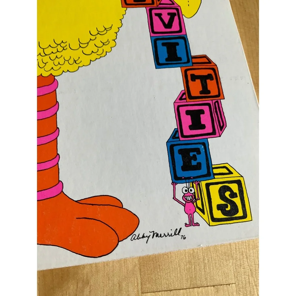 Vintage 1976 Sesame Street Activities Book CTW Big Bird Abby Merrill 70s Rare